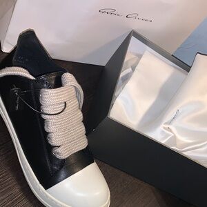 Rick Owens DRKSHDW Jumbo Lace Denim Low 'Black Milk'